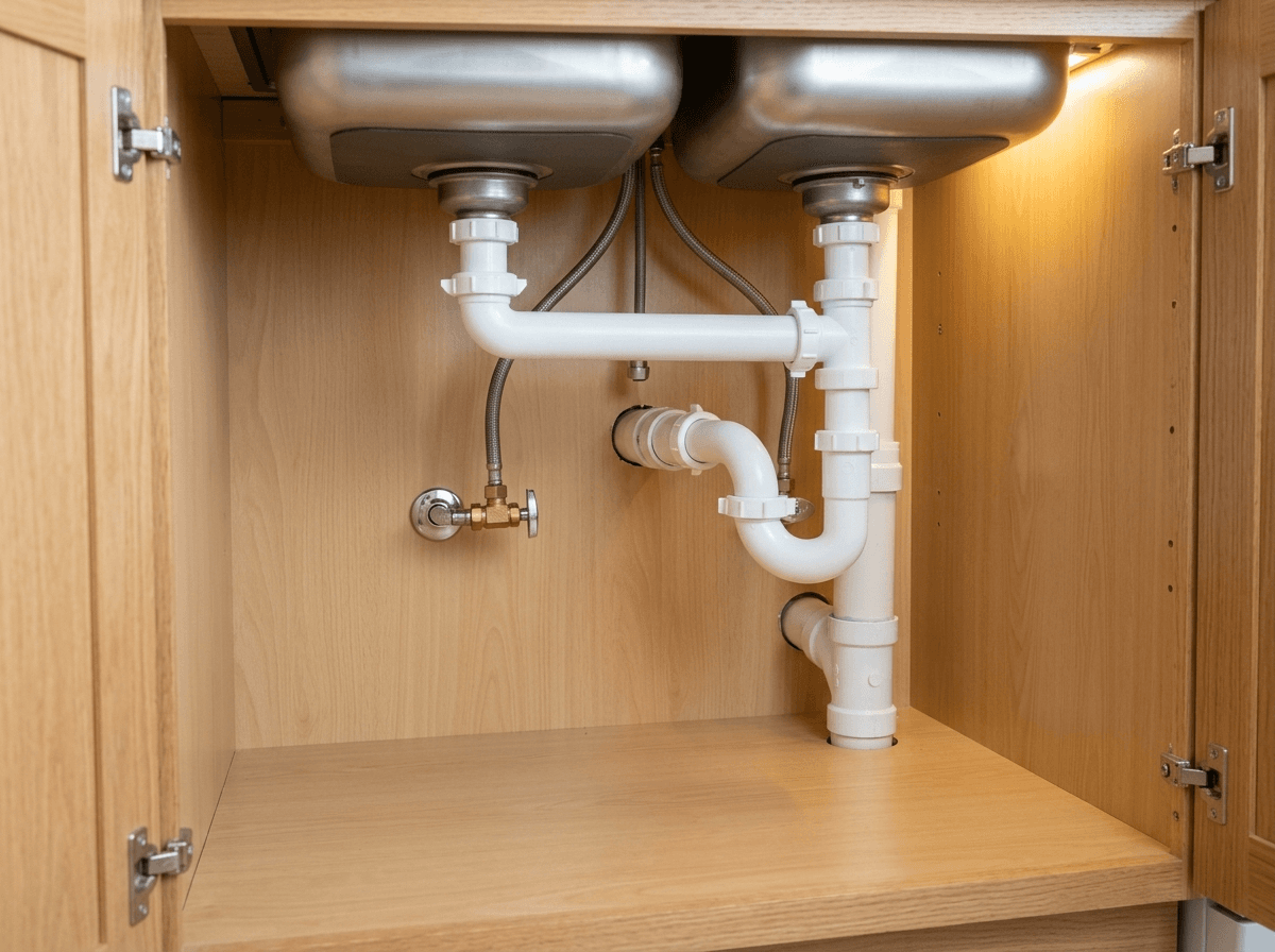 Clearing a blocked drain with drain rods at an outdoor inspection chamber